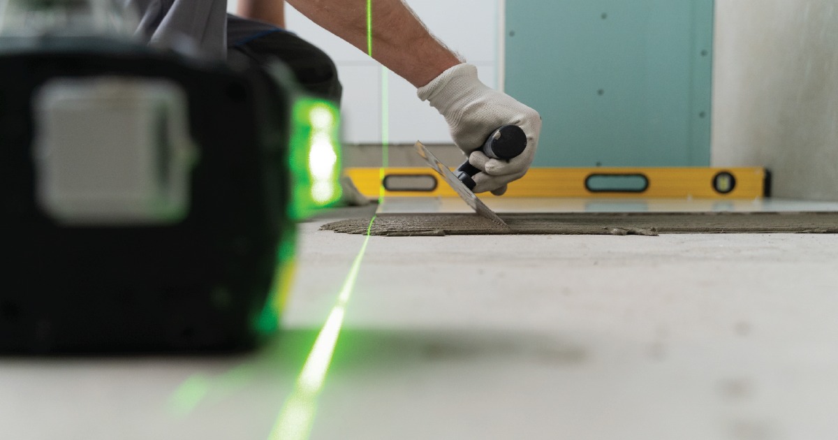 استخدام ميزان الليزر في الديكور