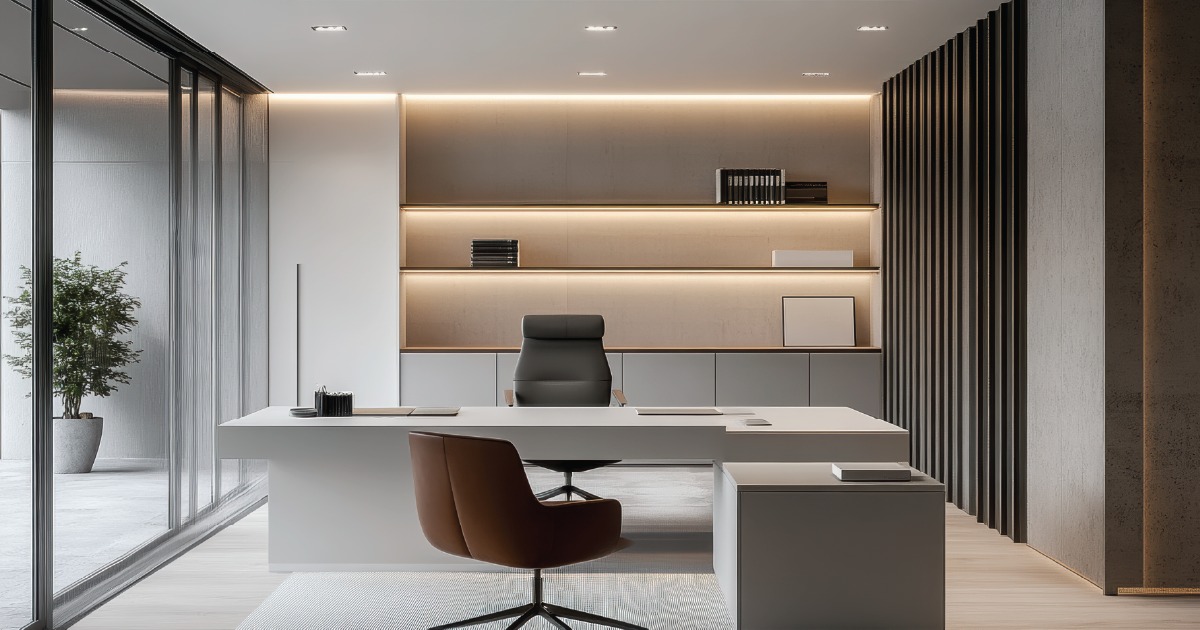 إنارة مكاتب حديثة